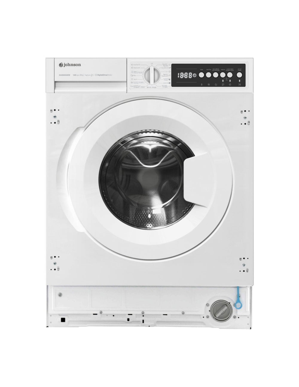Lavadora integrable Johnson 8 Kg 1400 RPM GUADIANA80W