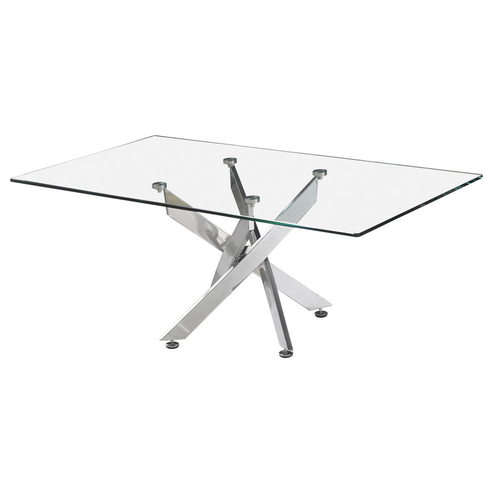 Mesa Alba pata cromada