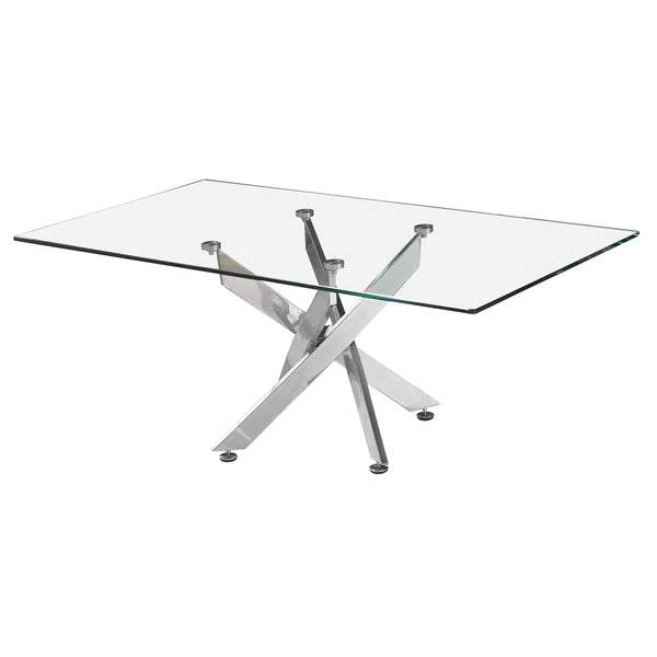 Mesa Alba pata cromada