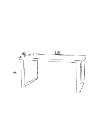 Mesa de centro Reyna con tapa en MDF en cambrian