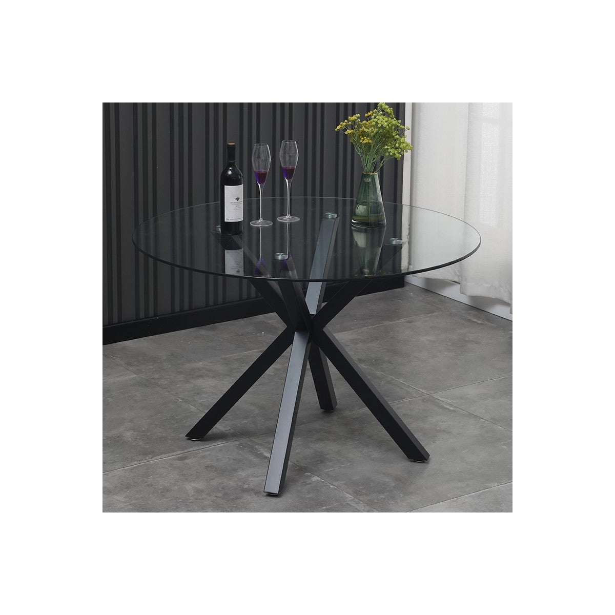 Mesa Maya cristal pata negra