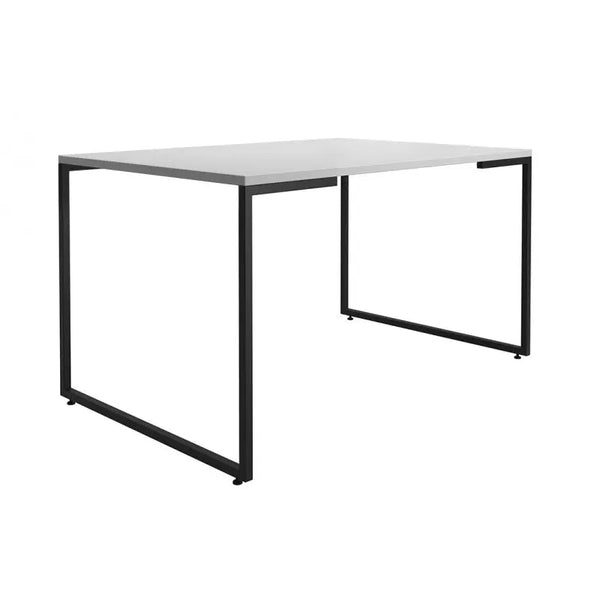Mesa PORTO 135, metal negro, tapa MDP color blanco, 135 x 90 cms Twin Hogar®