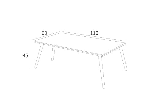 Mesa de centro Romina acabado blanco cerámico