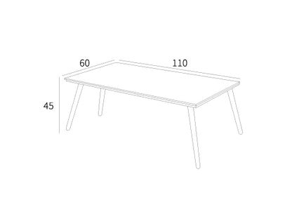 Mesa de centro Romina acabado blanco cerámico