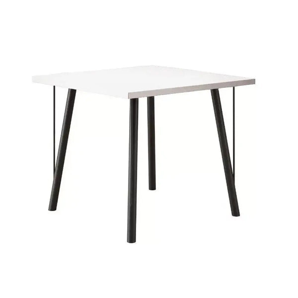 Mesa YAN, metal negro, tapa MDP blanca, 80x80 cms Twin Hogar®