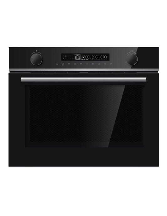 Horno compacto con microondas Johnson cristal negro JOR50MI