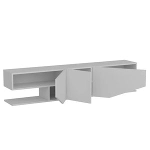 Mueble de TV VIOLET, biIaminado blanco brillo, 180 cms. Twin Hogar®