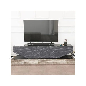 Mueble de TV VIOLET, biIaminado mármol negro, 180 cms. Twin Hogar®