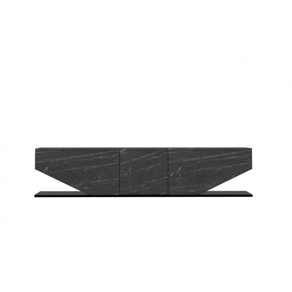 Mueble de TV VIOLET, biIaminado mármol negro, 180 cms. Twin Hogar®