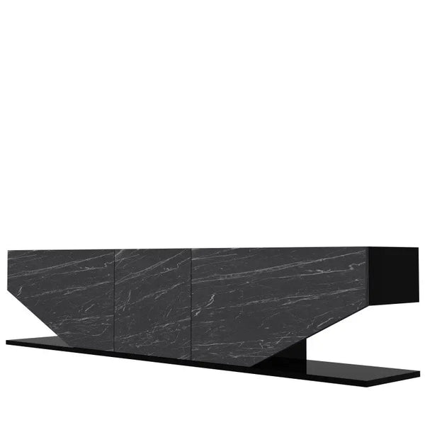 Mueble de TV VIOLET, biIaminado mármol negro, 180 cms. Twin Hogar®