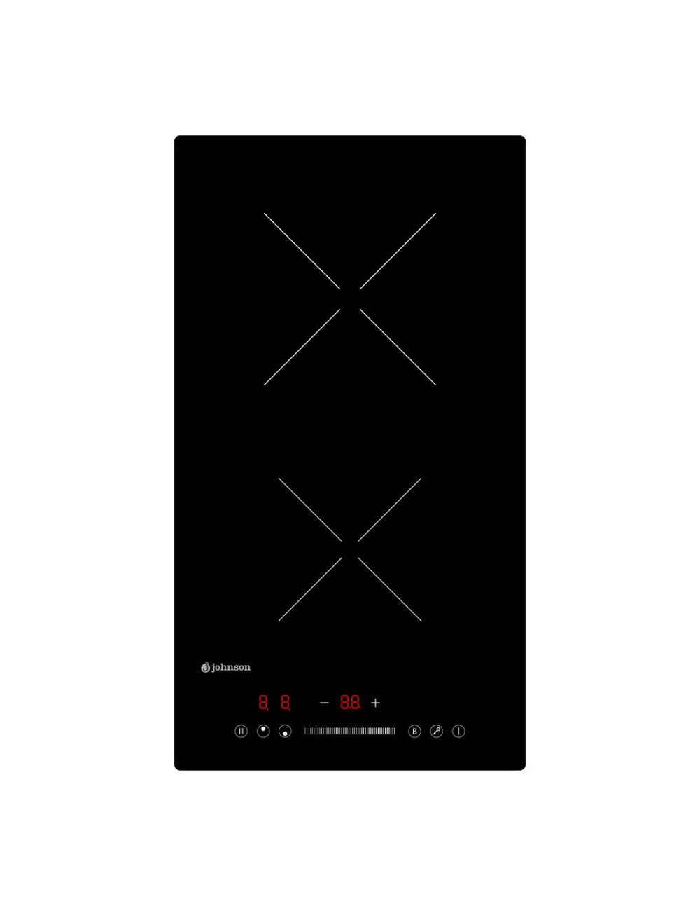 Placa de inducción Johnson 30 cm 2 zonas de cocinado JINDU230