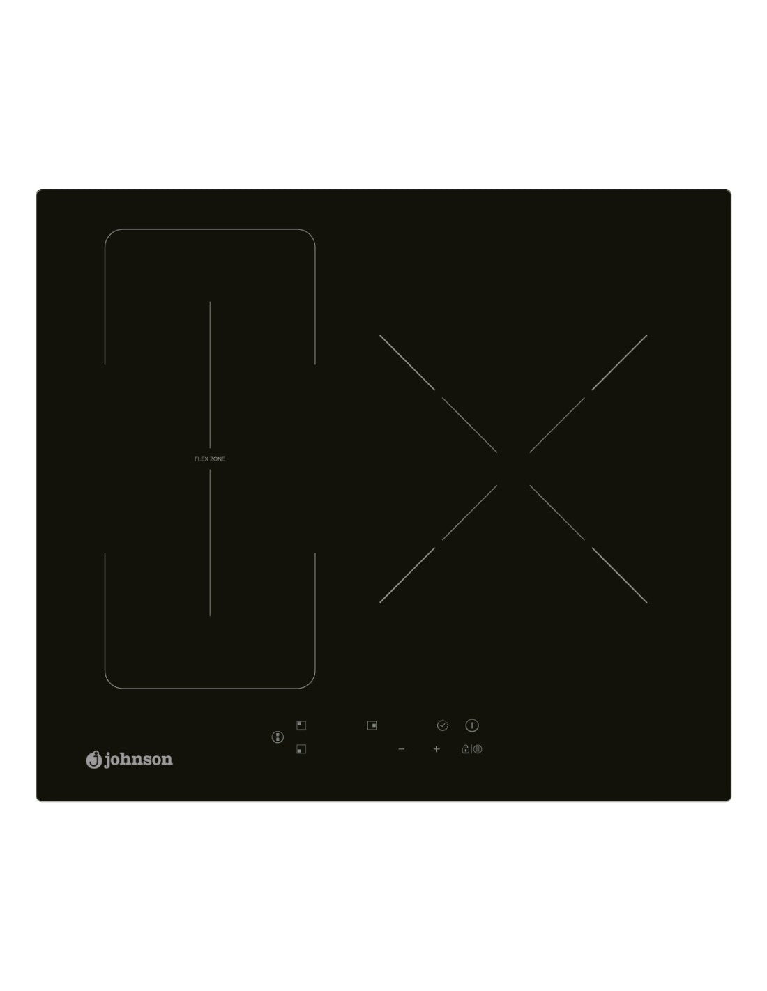 Placa de inducción Johnson 60 cm Flex con zona de 32 cm JINDU332FLEX