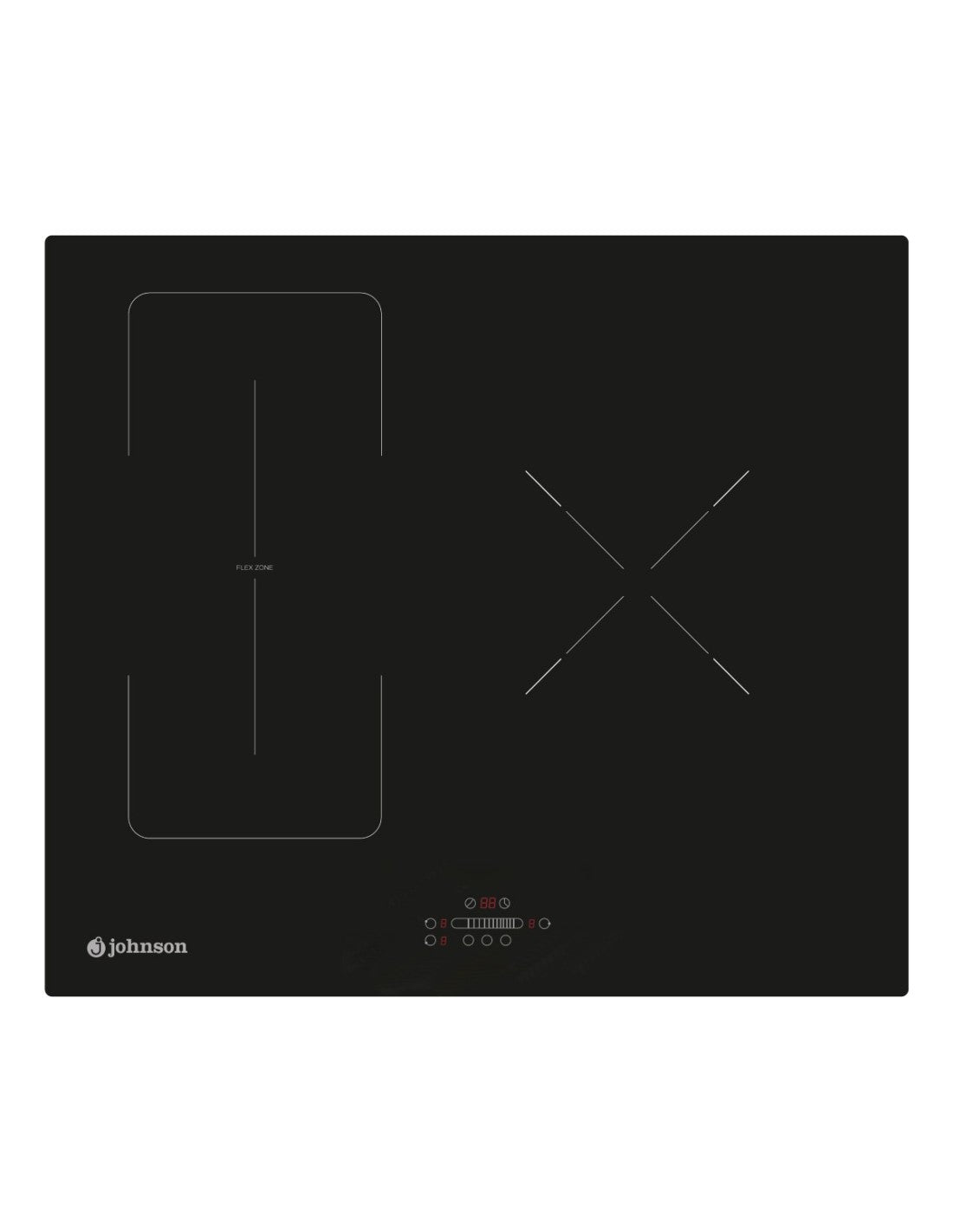 Placa de inducción Johnson 60 cm Flex con zona de 29 cm JINDU329FLEX