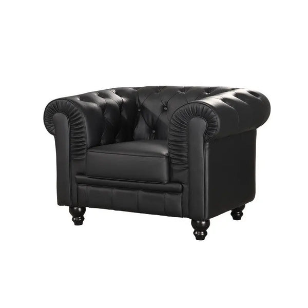 Sillón CHESTER, similpiel negra Twin Hogar®