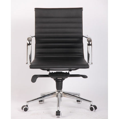 Sillón de oficina JOWY NEW, giratorio, similpiel negra