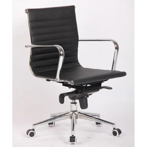 Sillón de oficina JOWY NEW, giratorio, similpiel negra Twin Hogar®
