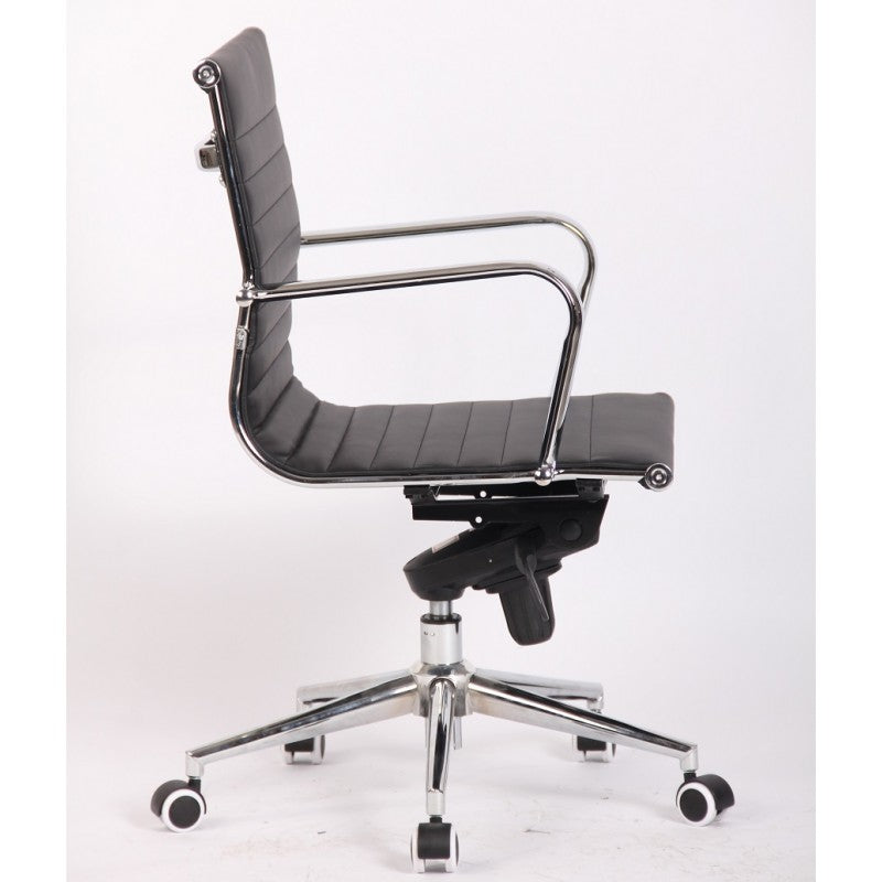 Sillón de oficina JOWY NEW, giratorio, similpiel negra