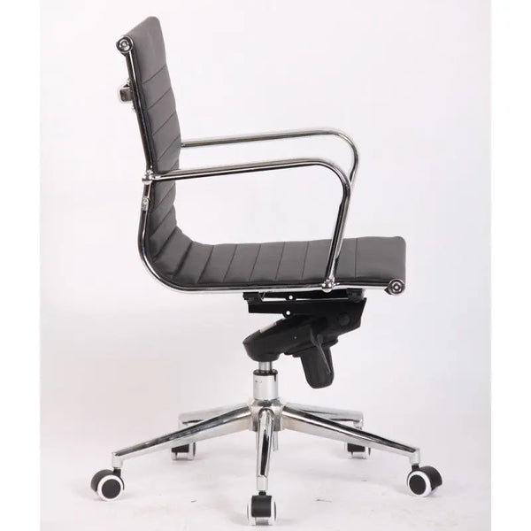 Sillón de oficina JOWY NEW, giratorio, similpiel negra Twin Hogar®