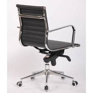 Sillón de oficina JOWY NEW, giratorio, similpiel negra Twin Hogar®