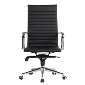 Sillón de oficina ROTERDAM, alto, similpiel negro