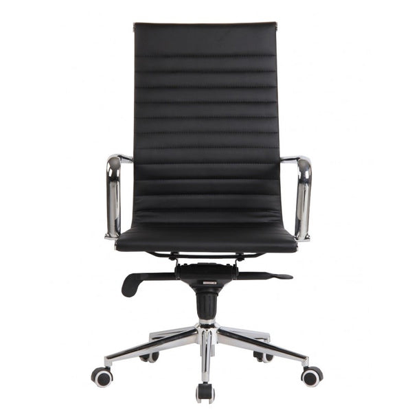 Sillón de oficina ROTERDAM, alto, similpiel negro