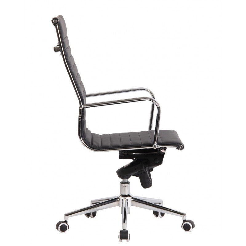 Sillón de oficina ROTERDAM, alto, similpiel negro