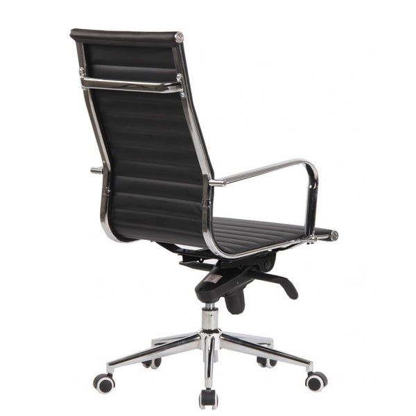 Sillón de oficina ROTERDAM, alto, similpiel negro