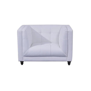 Sillón LEWIS, similpiel blanca Twin Hogar®