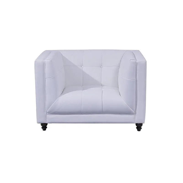 Sillón LEWIS, similpiel blanca Twin Hogar®