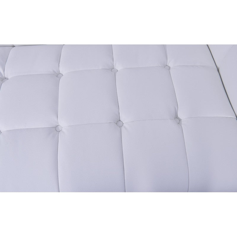 Sillón LEWIS, similpiel blanca