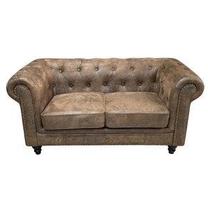 Sofá CHESTER PREMIUM, 2 plazas, similpiel vintage Twin Hogar®