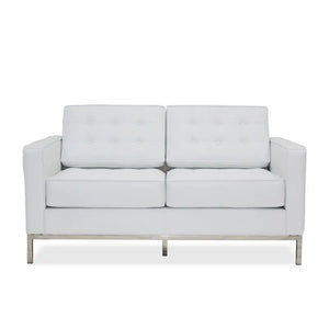 Sofá FLOR (T), 2 plazas, similpiel blanca Twin Hogar®