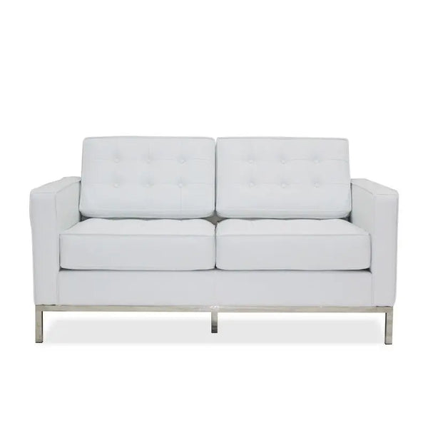 Sofá FLOR (T), 2 plazas, similpiel blanca Twin Hogar®