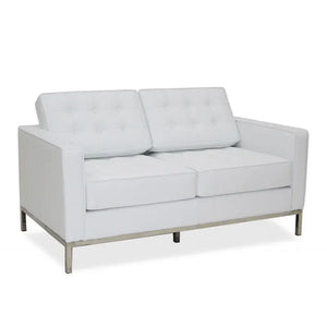 Sofá FLOR (T), 2 plazas, similpiel blanca Twin Hogar®