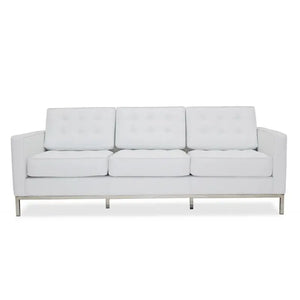 Sofá FLOR (T), 3 plazas, similpiel blanca Twin Hogar®
